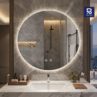 Miroir de salle de bain intelligent à LED, miroir de maquillage rétroéclairé avec capteur tactile, 3 couleurs réglables, anti-buée, pour hôtel, maison, OEM