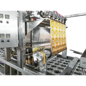 Automatic Jelly Yogurt Plastic Cup Filling Sealing Packing Machine