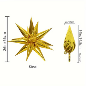 Globos de Estrella Explosivos Dorados y Negros de 26/40 Pulgadas, Globos de Aluminio para Graduación, Pascua, Navidad y Fiestas - Product Image 2