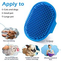 Brosse de toilettage pour animaux de compagnie en silicone TPR de qualité alimentaire, écologique, pour chien et chat, massage doux, élimination des poils, cadeau promotionnel personnalisable