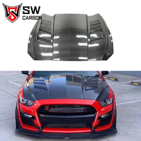Capot avant en fibre de carbone style AC pour Ford Mustang 2015-2017, couvre-moteur avant, pièces automobiles