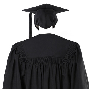 Robe de remise de diplôme Jing Zherui pour étudiants, tissée, unisexe, noire, pour la licence, uniforme scolaire - Product Image 4
