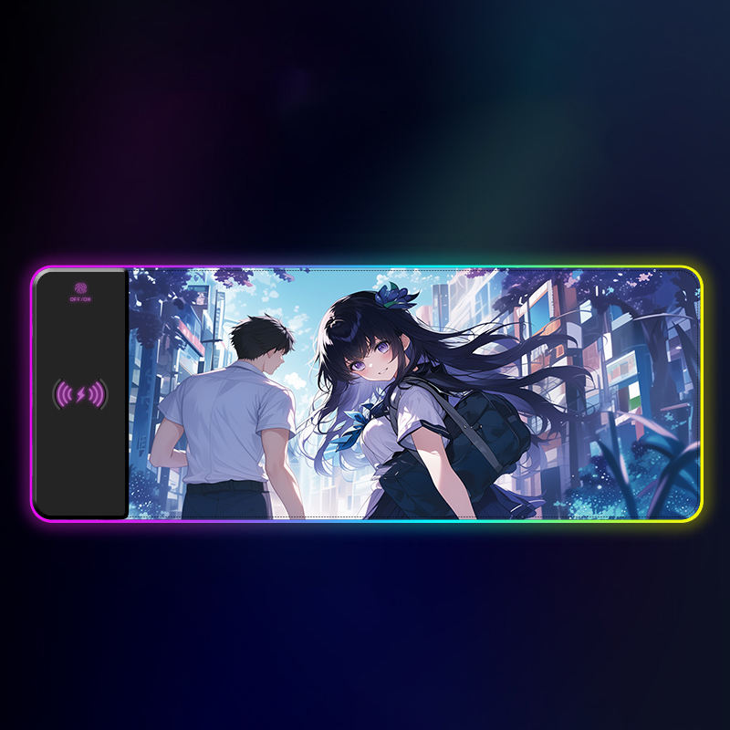 ORANGLES Custom Logo XXL Wireless Charging Gaming Mouse Pad | RGB LED Lighting, Sublimation Printed, Non-Slip Rubber Base, Universal Black Desk Mat for Gamers & Offices – Qatar - full product showcase - displaying specifications - Image 5 of 6 | adapts to any space | Custom Logo XXL Wireless Charging Gaming Mouse Pad | RGB LED Lighting, Sublimation Printed, Non-Slip Rubber Base, Universal Black Desk Mat for Gamers & Offices – Qatar deal New Jersey | Free Shipping ORANGLES