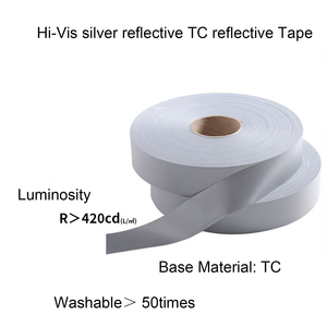 Uniform Material <strong>Reflective</strong> Fabric Belt <strong>Reflective</strong> Strips for Garment Silver Sew-on <strong>Reflective</strong> <strong>Tape</strong> - Product Image 2