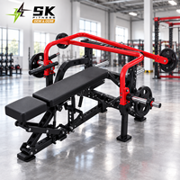 Machine à presser les pectoraux à charge libre SK-K36, équipement de gym commercial, machine à développé couché avec manchons de chargement et poignées.