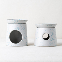 YUANWANG Terrazzo motif parfum brûleur cire fondre brûleurs céramique brûleur à huile pour la décoration intérieure Spa Yoga
