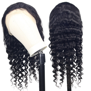 วิกผมลูกไม้โปร่งใสแบบเต็มศีรษะ  <span class=keywords><strong>ผม</strong></span>แท้บราซิลแบบเรมี่  ลอนลึกแบบเจอร์รี่เคิร์ล  ลอนธรรมชาติ สีดำ สำหรับ<span class=keywords><strong>ผู้หญิง</strong></span>  หลายขนาด - Product Image 4