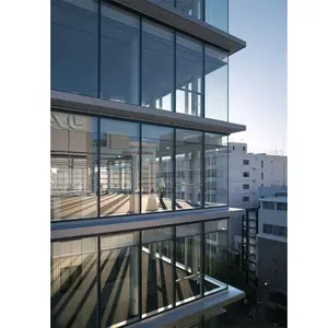 Topbright Skyscraper Edifício Isolado Vidro Parede Janela Frameless Furacão Cortina Parede