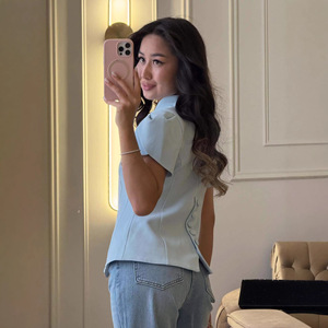 Sommer Neuer Eleganter Modischer <span class=keywords><strong>Blazer</strong></span> für Damen mit Einfarbigem Seiden-Spitzen-Design - Product Image 3