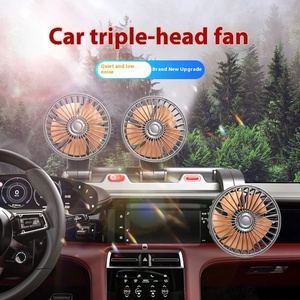 Quạt làm mát đa năng hai đầu 4 inch, gió mạnh, giao diện USB, phụ kiện xe tải & ô tô hạng nặng, quạt xe ba đầu - Product Image 3