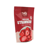 Lyophilisé Framboise Pêche Melon Mangue Mûre Figue Banane Fraise Fruits Secs Emballage Stand Up Pochette À Fermeture Éclair Avec Fenêtre