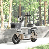 Vélo électrique urbain de 12 pouces, moteur avant sans balais de 350 W, 6 vitesses, acier au carbone, capacité de charge de 200 kg, pneus solides