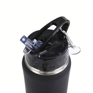 Customized Luxury Portable Gym Sports <b>Flask</b> Vacuum Stainless Steel Insulated Water <b>Bottle</b> Straw for Business Gifts Hot Cold - Product Image 2