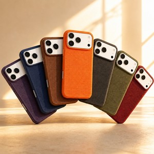 เคสแม่เหล็ก TechWoven สำหรับ iPhone 18 Pro Max 17 Pro Max 16 15 14 <span class=keywords><strong>13</strong></span>  7 สี เคสแบบถัก  ฝาครอบปุ่ม AI Camera - Product Image 1