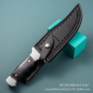 Couteau à lame fixe Full Tang pour dropshipping Shopify, 5 mm d'épaisseur, en acier inoxydable, couteau tactique de survie pour le camping, manche en bois importé - Product Image 6