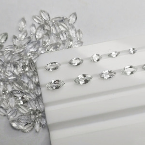 High Quality <strong>Real</strong> 2.1-2.5mm White Sapphire Gemstones Round <strong>Diamond</strong> Cut <strong>Natural</strong> <strong>Loose</strong> Stones Inlay Earrings Fashion Jewelry - Product Image 1