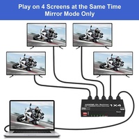 Version 2.0 4K pour répartiteur HDMI 1 en 4 1x4 pour HDMI 2.0 18G 4K 60Hz 4:4:4 moniteur multiple pour répartiteur HDMI pour vidéo