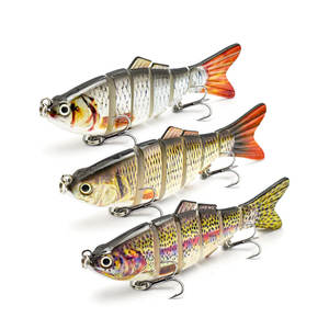 ODS 102mm 17g Bionic 6 Segmenté Swimbait <span class=keywords><strong>Leurre</strong></span> De Pêche En Plastique Dur Multi-Jointed ABS Matériel Poisson D'eau Salée Bar Brochet - Product Image 1