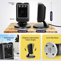 Escáner de Códigos de Barras de Mesa MP6300 2D QR, Manos Libres, Alto Rendimiento, Interfaz USB/RS232 para Punto de Venta y Comercio Minorista