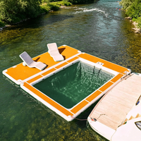 Plateforme flottante gonflable en PVC de haute qualité avec tapis de piscine – Quai pour yacht, lac, plage et usage commercial