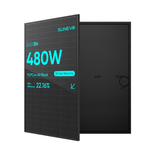 Sunevo Bifacial Topcon Solar Panel 450W 480W 500W 12V Full Black Bangladesh Solar Panel Price