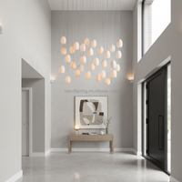 Lustre en laiton albâtre de luxe au design moderne Luminaire suspendu pour plafond rectangulaire de restaurant pour salon