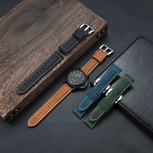 Nouveau bracelet en cuir Design pour <span class=keywords><strong>Panerai</strong></span> 389/441/368 <span class=keywords><strong>Vintage</strong></span> peau de vache couleur changeante haut Grain luxe bracelet de montre en cuir - Product Image 2