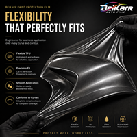 Film de protection de carrosserie BEIKARR 1,52x15m auto-réparant, anti-rayures, anti-jaunissement, transparent brillant en TPU PPF avec rejet UV 90% et IR 70%