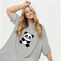 Chemise de nuit courte rafraîchissante pour femme Beefey, surdimensionnée, imprimée sur mesure, en lyocell, pour l'été, taille unique
