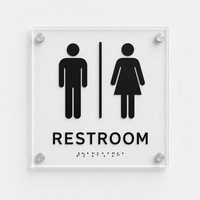 Letrero de Acceso para Discapacitados, Cumple con ADA, Acrílico Premium, Placa para Puerta de Oficina, Ícono en Relieve para Silla de Ruedas, Hospital, Edificio Público
