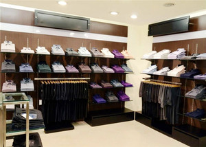 <span class=keywords><strong>Negozi</strong></span> di abbigliamento Espositori Da Parete Commerciale Scaffalature Mens Vestiti di Visualizzazione Del Basamento Cremagliera Per Il Negozio - Product Image 6