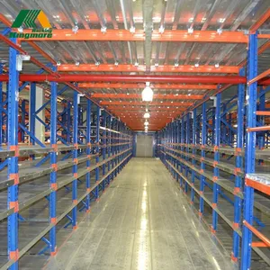 warehouse heavy duty removable steel shelf rack with mezzanine 2 floor panel