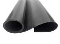 JINHU Industrielle Gummimatte 5mm Dick Glatte Schwarze Bodenmatten 1/1,2/1,5M Breit Harter Bodenschutz Exzellente Rollen