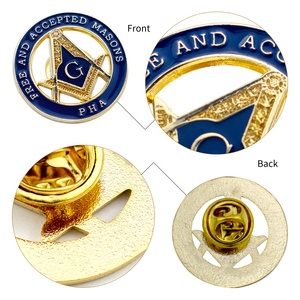 Masonic Chất lượng cao phổ biến giá rẻ tùy chỉnh mạ mềm men <span class=keywords><strong>Pin</strong></span> thủ công kim loại ve áo pins đối với Quà Tặng - Product Image 2