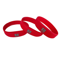 Bracelet en silicone ultra-fin NFC NTAG213 personnalisé, noir, pour événements, fêtes, festivals, partage sur les réseaux sociaux, URL RFID encodée