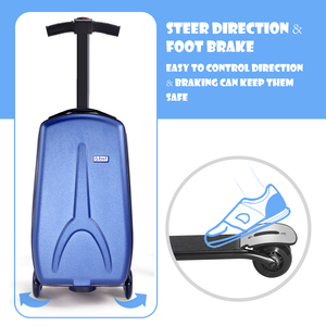 A-bst High Quality Aluminum 120 Degree Rotation Kids Scooter Luggage <strong>Suitcase</strong> 3wheels <strong>Foldable</strong> Durable Scooter <strong>Suitcase</strong> for Kids - Product Image 6