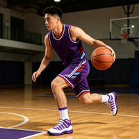 Ensemble de maillots d'arbitre de basketball d'été respirants, imprimés par transfert thermique, design personnalisé, 100 % polyester, vente en gros