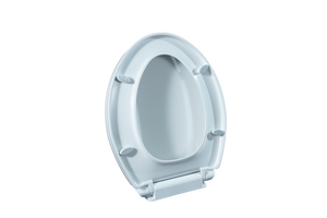Siège de toilette ovale classique blanc avec surface facile à nettoyer et patins en caoutchouc antidérapants, conçu pour s'adapter à la plupart des toilettes standard rapidement. - Product Image 3