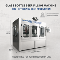 Machine de remplissage automatique de bière pour bouteilles en verre, équipement d'embouteillage de brasserie, ligne de production de remplisseuse et de capsuleuse de bière, système d'emballage