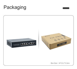 10/100/1000Mbps PoE chuyển đổi 4 PoE cổng 2 mạng VLAN RJ45 Cổng giao diện điều khiển RJ45 cổng vỏ kim loại plug-and-play <span class=keywords><strong>Ethernet</strong></span> Máy tính để bàn PC - Product Image 6