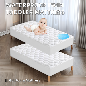 <span class=keywords><strong>120x60</strong></span> Twin Single Toddler Bassinet Matelas Couverture Imperméable et Gel Mousse à Mémoire pour Hôtels et Chambres Bébé Berceau pour Enfants - Product Image 2