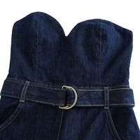 Nouvelle combinaison tricotée à sequins et brodée pour femme, style rétro décontracté, bustier sexy avec ceinture, couleur noir et marron, collection été 2024