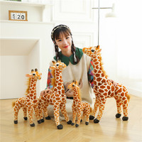 Boneka Jerapah Realistis Buatan Pabrik, Mainan Hewan Isi Dakron, Boneka Bayi