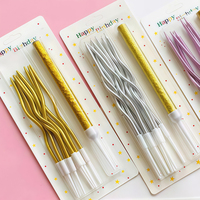 Bestseller Goldene Fontänenkerzen-Set Gedrehte Spiralkerzen Tortendekoration Wunderkerzen für Geburtstag Hochzeit Jubiläum Dekorationen