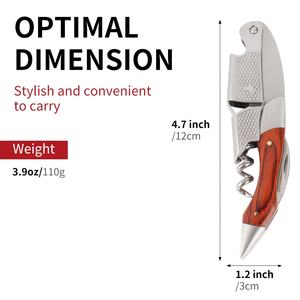 프로모션 다기능 프로모션 다기능 스테인레스 스틸 금속 코르크 휴대용 와인 병따개 사용자 정의 로고 코르크 scree - Product Image 4