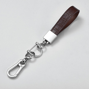 Llavero de coche de piel de cocodrilo, llavero creativo de aleación de zinc y metal para hombres y mujeres - Product Image 3