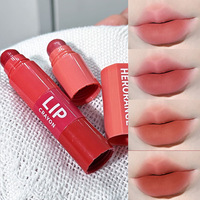 Herorange Crayon à lèvres mini bâtonnet 4 couleurs OEM personnalisé, mat, multifonctionnel 3-en-1 pour lèvres, joues et yeux, léger