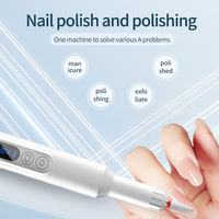 Kit de perceuse à ongles sans fil avec 3 vitesses variables, 18000 tr/min, batterie intégrée, écran LED pour le façonnage et le lissage des ongles