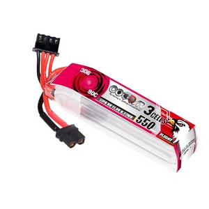 550mAh 3S 11.4V HV แบตเตอรี่ Lipo อัตรา90C สูง RC แบตเตอรี่ลิเธียมสำหรับ FPV ไม้จิ้มฟัน Quadcopter Drone - Product Image 1