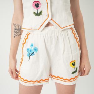 Ensemble 2 pièces pour femmes, haut sans manches en coton 100% confortable à col en V, short, sur mesure OEM - Product Image 3